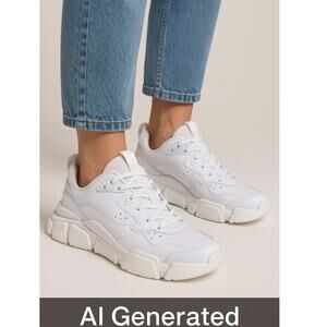 Salvatore Ferragamo White Booster Sneakers Men’s Size 7 / Women’s Size 9